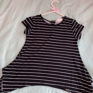 Soft Black Striped Shirt Youth Size 10